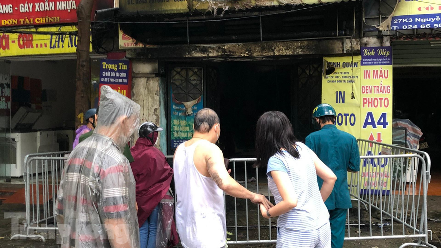 Hiện trường vụ cháy. Ảnh: S.T