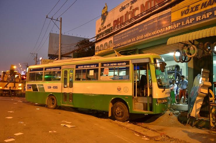 Hiện trường vụ tai nạn.