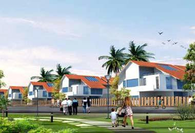 Mô hình dự án Khu nhà ở làng hoa Tiền Phong năm 2005.