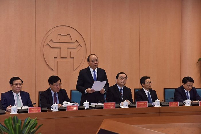 Thủ tướng Chính phủ làm việc với Hà Nội 