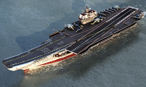 Hình ảnh phác họa được cho là của tàu sân bay Ulyanovsk. Đồ họa: Defensereview.