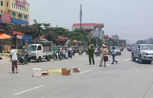 Hiện trường vụ tai nạn.