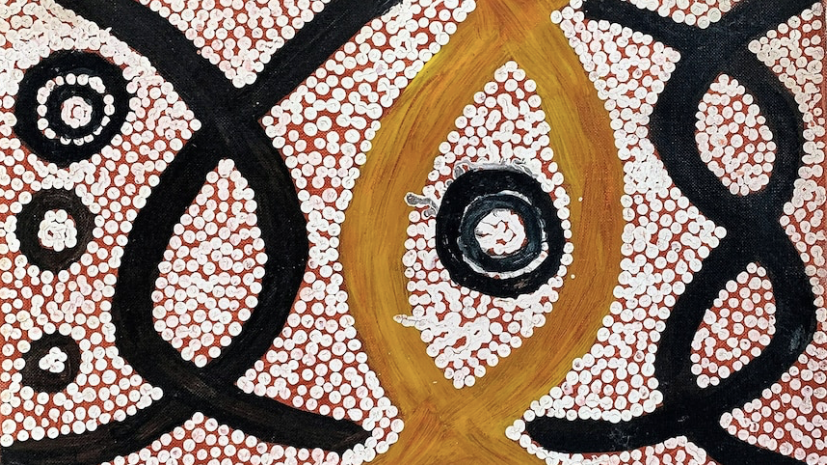 Một bức hoạ không có tên ra đời trong phong trào hội hoạ Balgo năm 1982