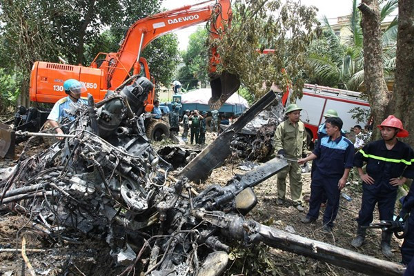 Hiện trường vụ tai nạn máy bay