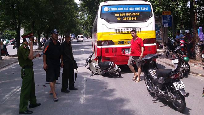 Hiện trường vụ tai nạn. Ảnh: Hoàn Nguyễn.