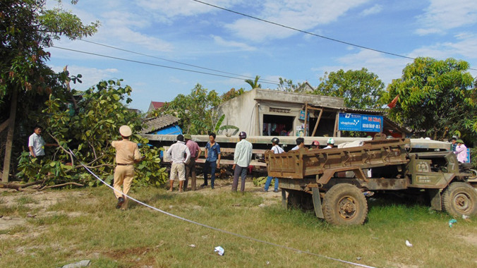 Hiện trường vụ tai nạn.