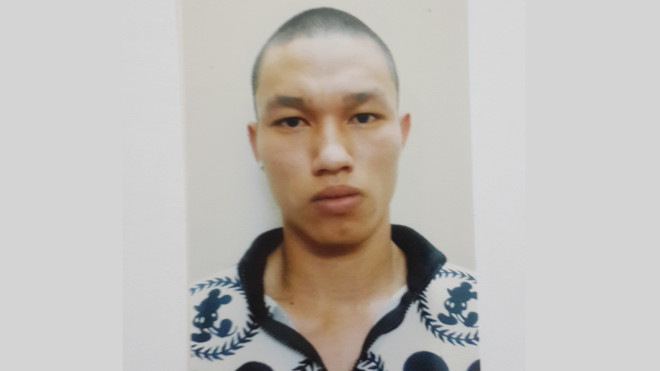 Đối tượng Long tại cơ quan điều tra.