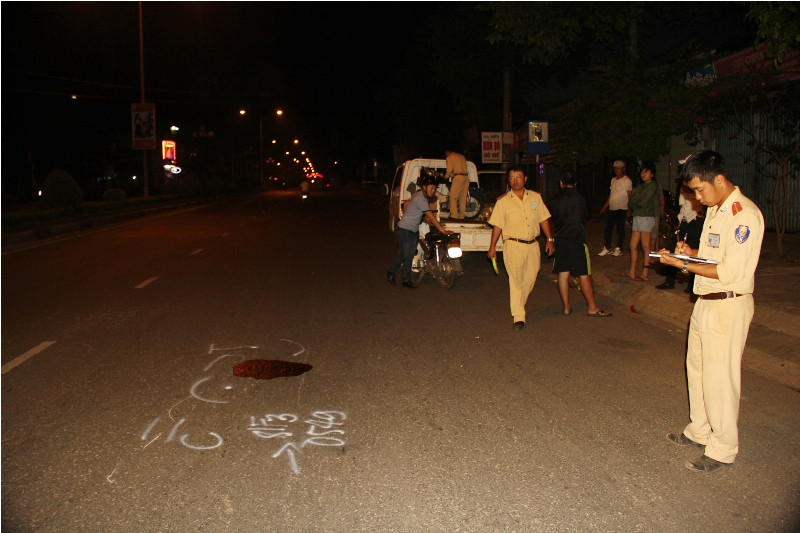 Hiện trường vụ tai nạn.