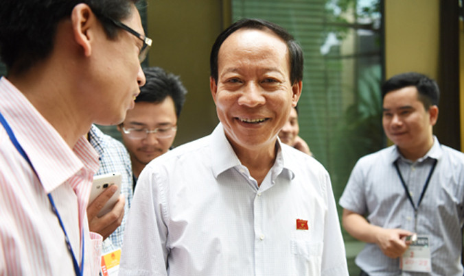 Thượng tướng Lê Quý Vương, Thứ trưởng Bộ Công an trả lời báo chí. Ảnh: Giang Huy.