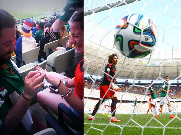 CĐV Mexico trao nhẫn đính hôn lúc… Hà Lan ghi bàn