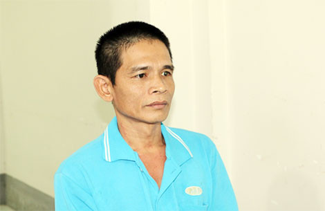 Đối tượng Tú tại cơ quan Công an