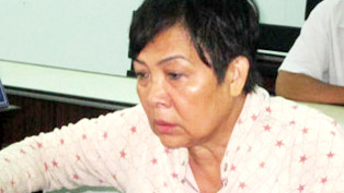 Bị cáo Nguyễn Thị Lân trước vành móng ngựa