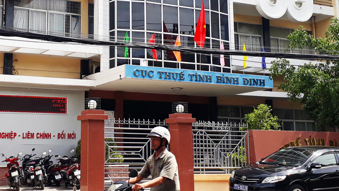 Cục thuế Bình Định nơi ông Khiêm công tác.