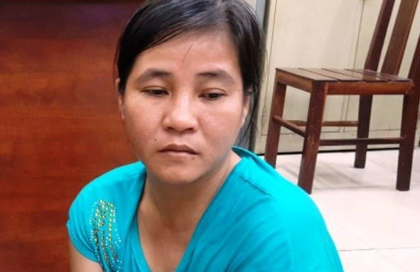 Nữ đạo chích tại cơ quan điều tra. Ảnh: C.A