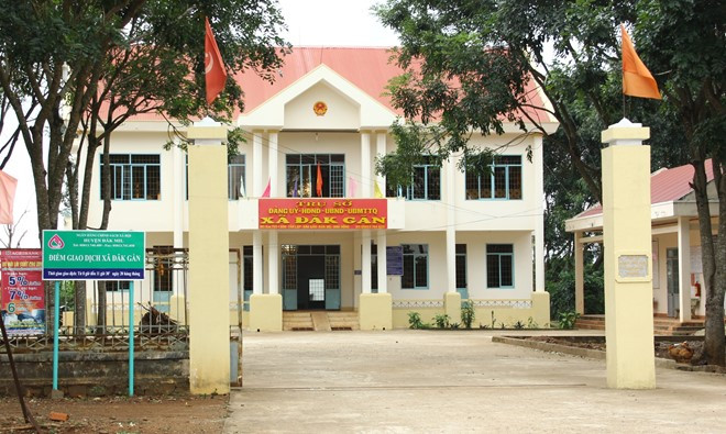 Trụ sở UBND xã Đắk Gằn, nơi xảy ra vụ việc