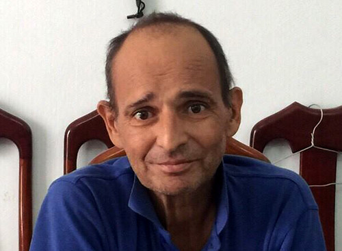 Allione Horeau Alexandre tại công an. Ảnh: C.A