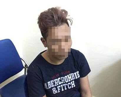 Nghi can H. bị đưa về trụ sở công an để tiếp tục làm rõ