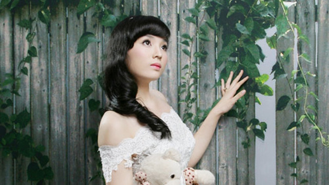 Kỳ Duyên trước khi tham dự Hoa hậu Việt Nam 2014.