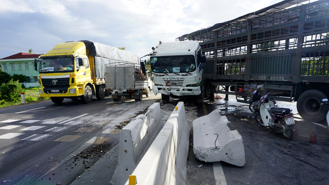 Hiện trường vụ tai nạn.