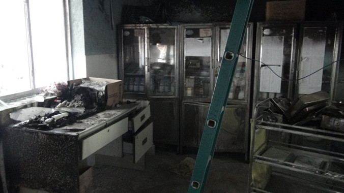 Hiện trường vụ cháy.