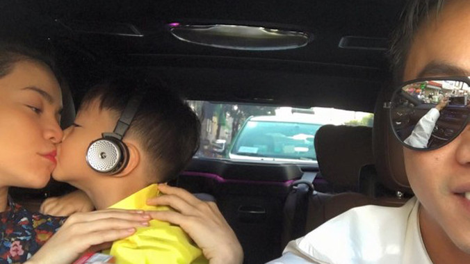 Khoảnh khắc hạnh phúc của Cường Đô La, Hà Hồ và Subeo.