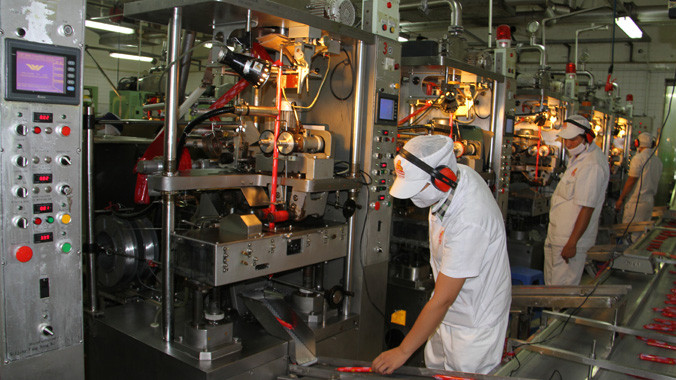 Dây chuyền chế biến lạp xưởng của Vissan.