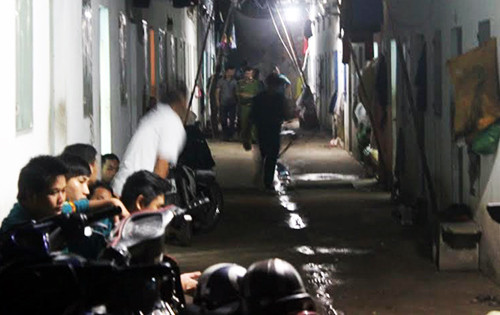 Khu nhà trọ xảy ra án mạng. Ảnh: Nguyệt Triều.