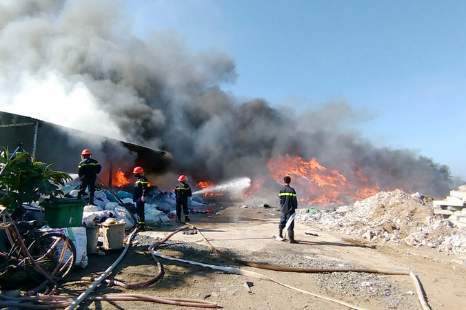 Hiện trường vụ cháy.