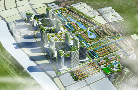 Phối cảnh ban đầu của Dự án Dầu khí Đức Giang do Công ty PVFC Land lập. 