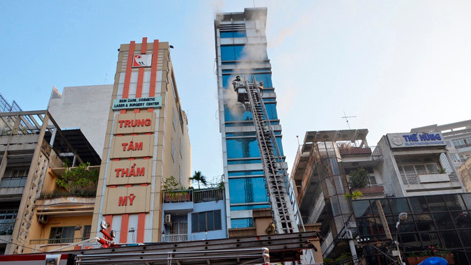 Hiện trường vụ cháy.