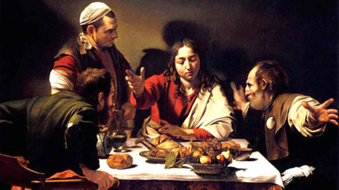 “Bữa ăn tại Emmaus” của Caravage.