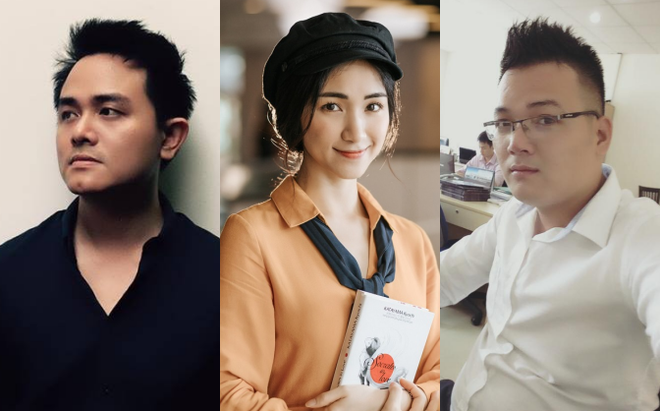 Nhạc sĩ Huy Hoàng (trái) vướng scandal đạo nhạc với Minh Âu (phải) trong ca khúc mới của Hoà Minzy.