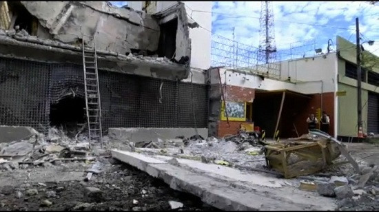 Hiện trường vụ cướp.