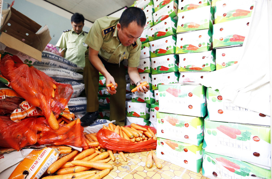 QLTT phát hiện cà rốt Trung Quốc không có hóa đơn hợp lệ ở Đà Lạt