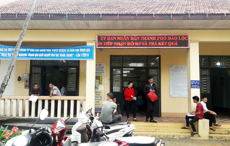 một góc trụ sở làm việc của UBND TP.Bảo Lộc