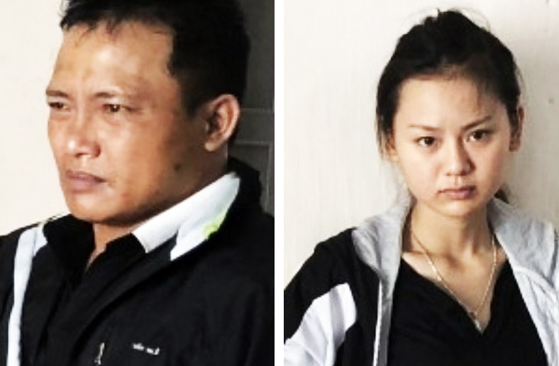 Trần Quang Hiển và bạn gái Trịnh Thị Ngọc 