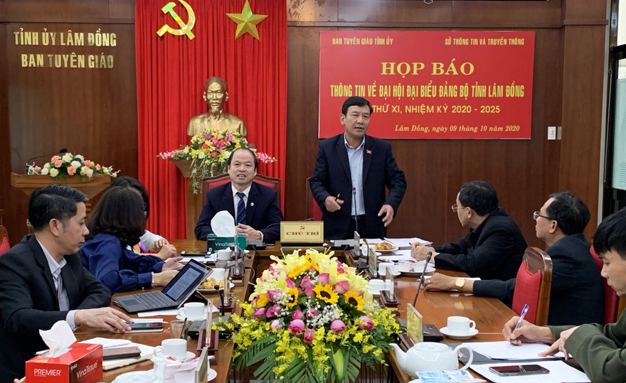 Họp báo công bố thông tin về Đại hội Đảng bộ tỉnh Lâm Đồng