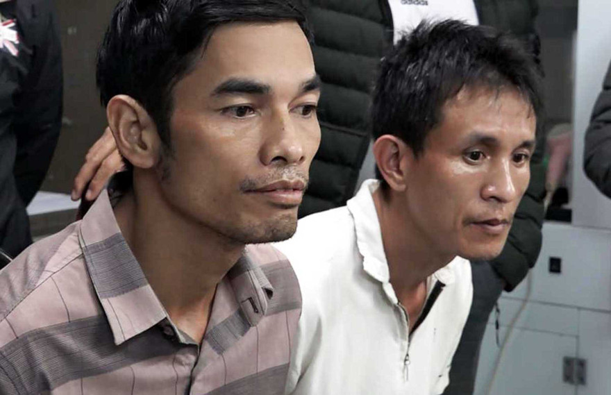 Lực lượng chức năng bắt Trà và Thắng 