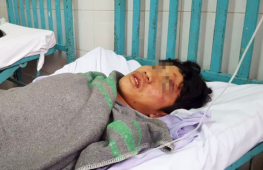 Anh Trung đang được điều trị tại bệnh viện