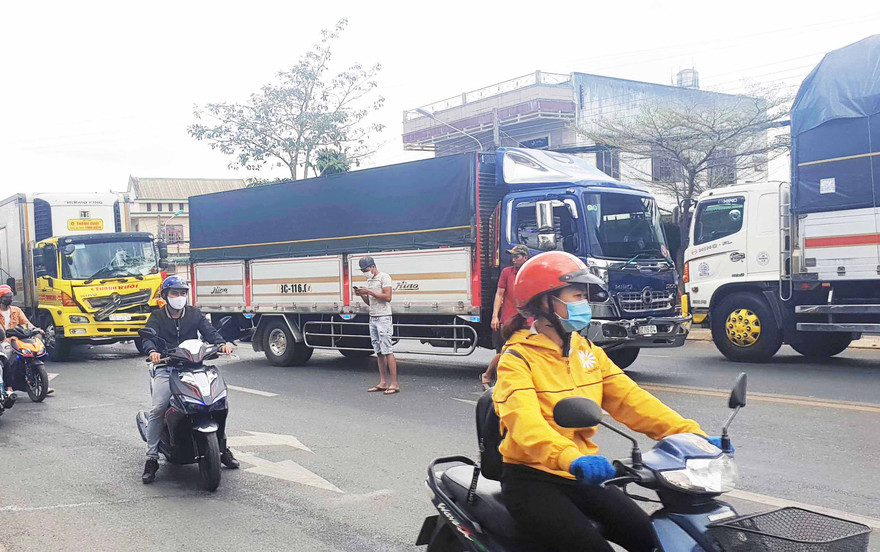 Hiện trường vụ tai nạn.