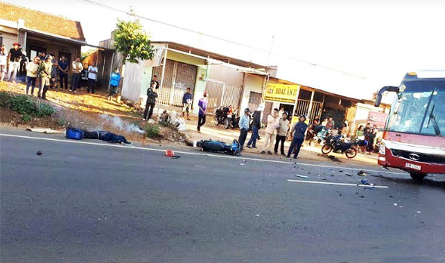 Tai nạn xảy ra trên quốc lộ 20