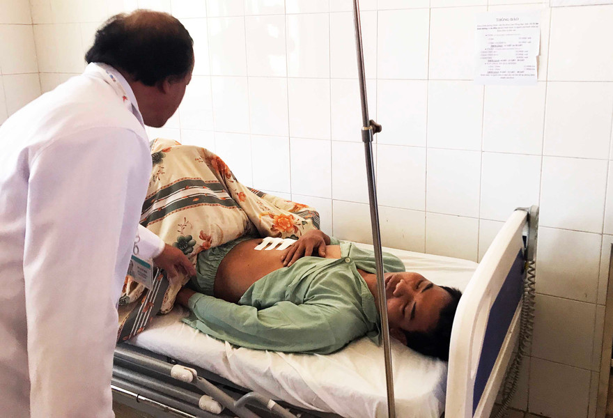 anh Vũ Văn Chinh đang được điều trị tại bệnh viện