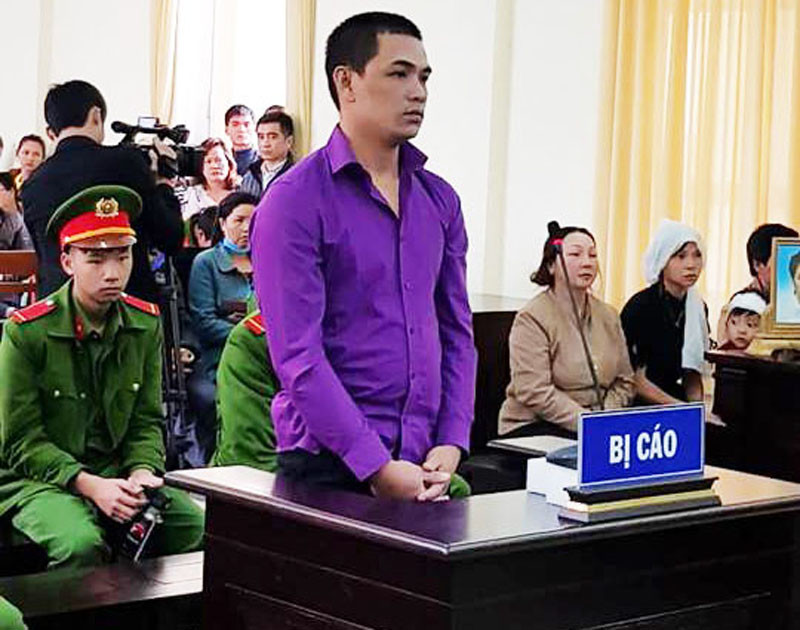 Bị cáo Vũ tại phiên tòa