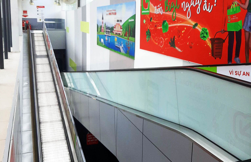 Cầu thang cuốn của Siêu thị BigC Đà Lạt
