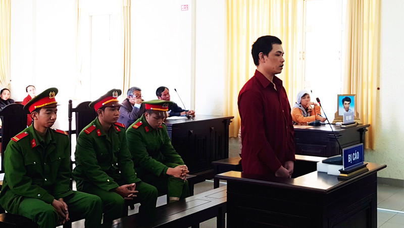 Bị cáo Trần Quốc Vũ tại phiên tòa