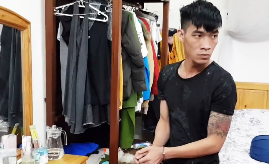 Ngô Văn Minh tại hiện trường một vụ trộm