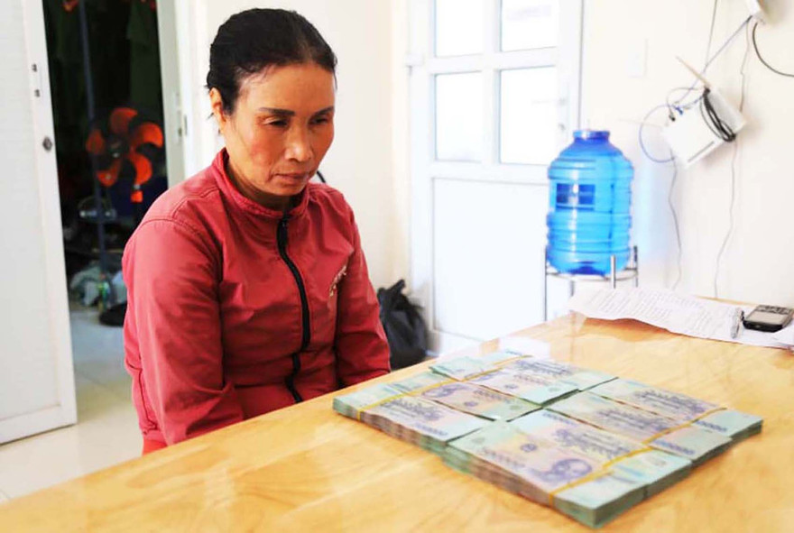 Dương Thị Liền và tang vật của vụ án