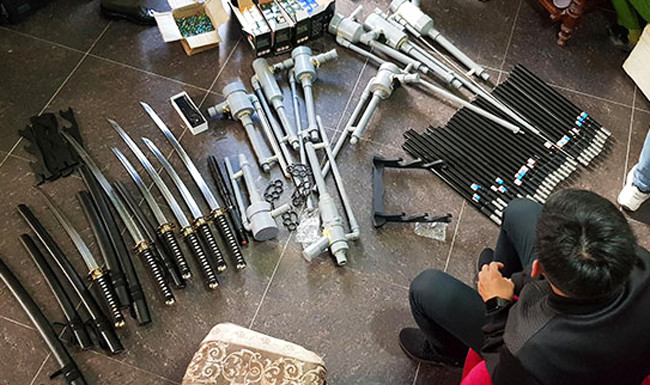 "Kho vũ khí" tại nơi ở của Thanh