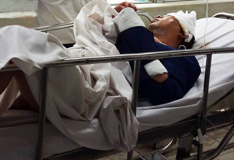 Anh Tính đang đươc chữa trị tại bệnh viện