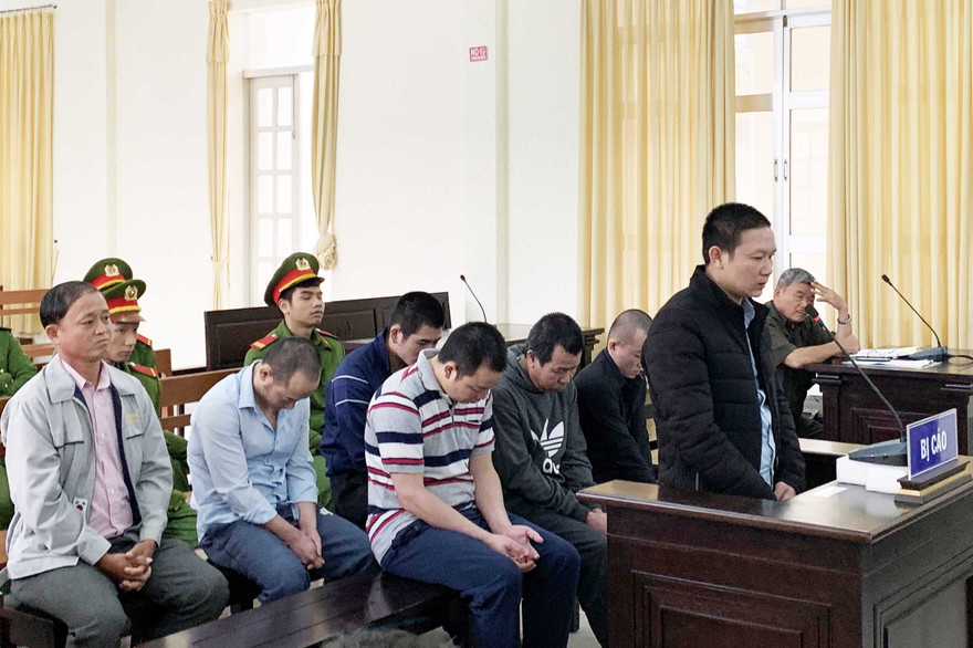 Các bị cáo tại tòa